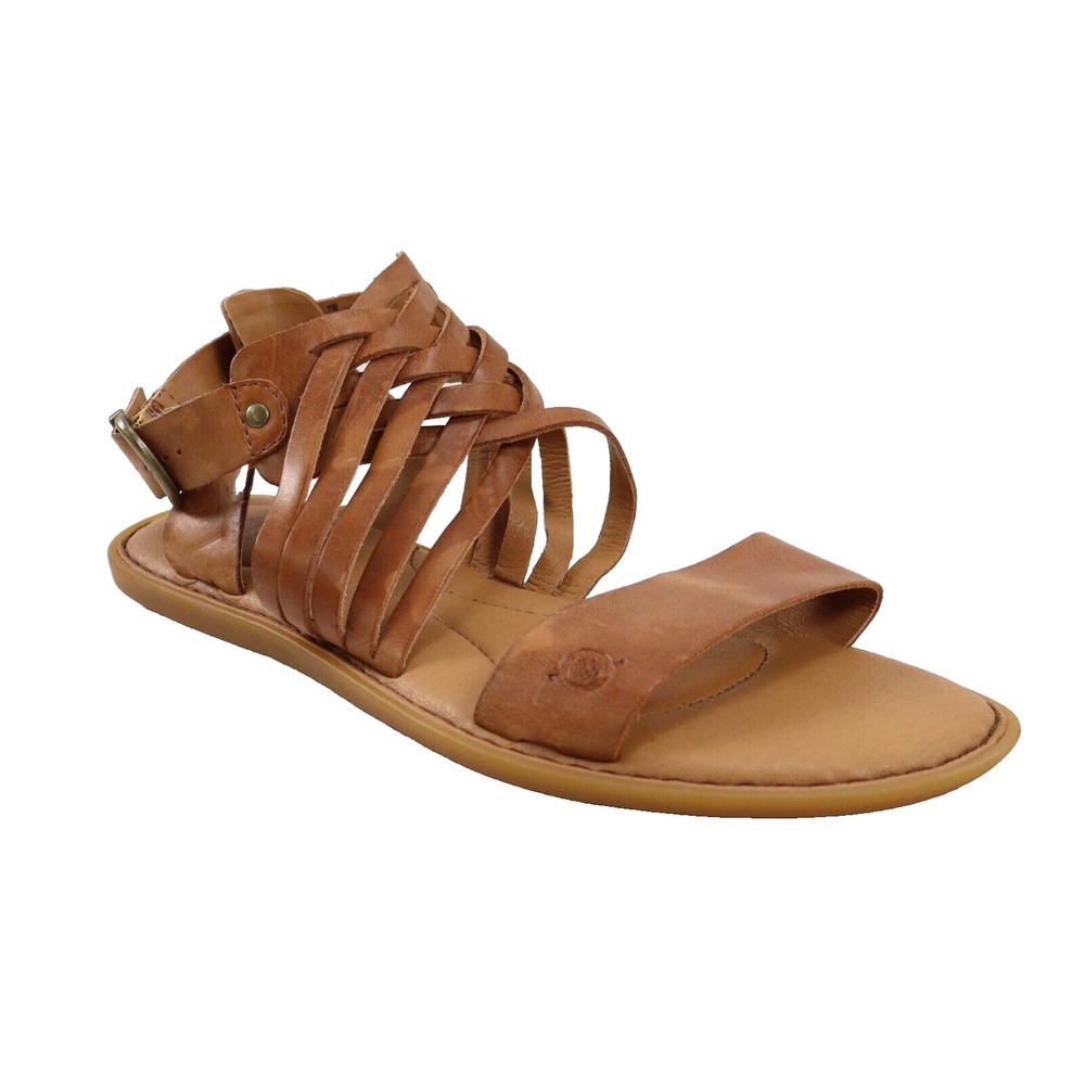 🔥NEW Born Woven Leather Gladiator Flat Sandals, Brown 11US/41EU SHIPS TODAY🔥